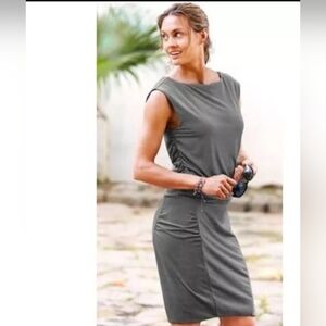 NEW Athleta Micro Stripe Westwood Sleeveless Above The Knee Dress Sz M NWT